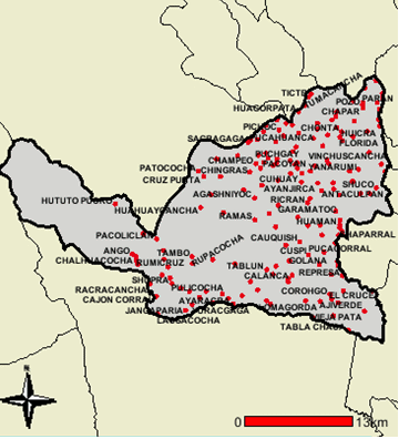 Mapa del Distrito de Simón Bolívar (Fuente INEI)